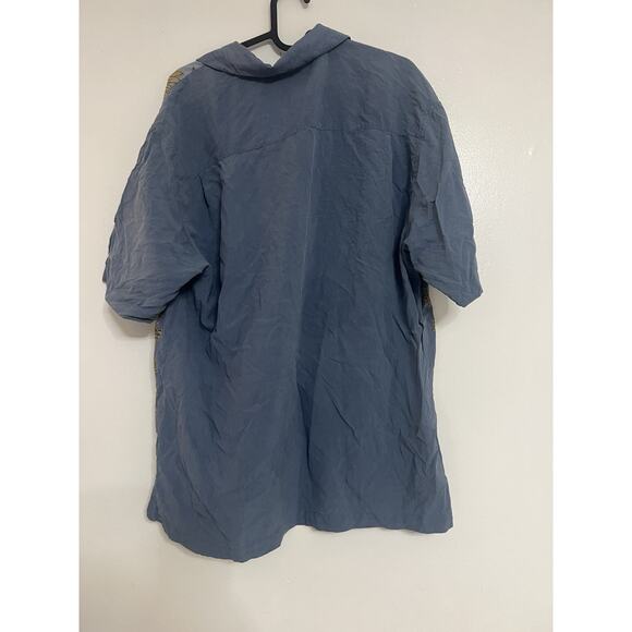 Joseph & Feiss 100% Silk Floral SHORT SLEEVE BUTTON UP SHIRT Large - Picture 4 of 5